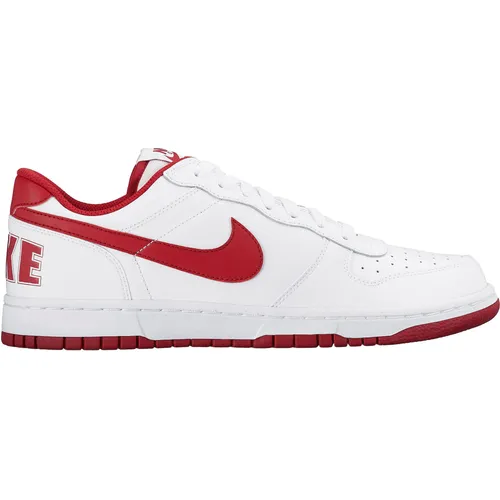Nike Big Sneaker Herren - Weiß-Rot, Größe 42 1/2 - Klassische Sneaker mit stylischem Design, perforierten Details für optimale Atmungsaktivität und robuster Gummi-Außensohle für besten Halt.