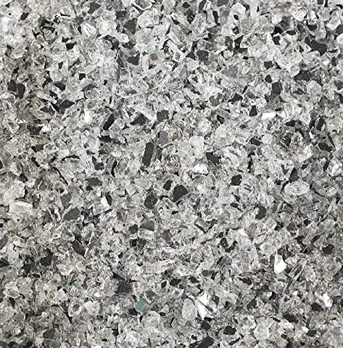 Eurosand SPIEGELGRANULAT, 1 kg. Spiegelglasgranulat, Spiegelglas 1-4 mm. 1000 g. Farbe: Silber Natur