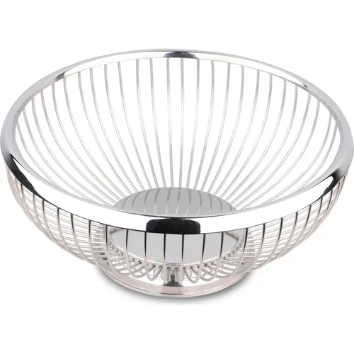 WEIS Brot- / Obstkorb - Eleganter Edelstahlkorb mit 17,5 cm Durchmesser, ideal für Brot oder Obst, sorgt für stilvolle Präsentation und Ordnung in Ihrer Küche.