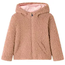 Kinder-Kapuzenjacke Teddy-Kunstpelz Heller Cognac 92