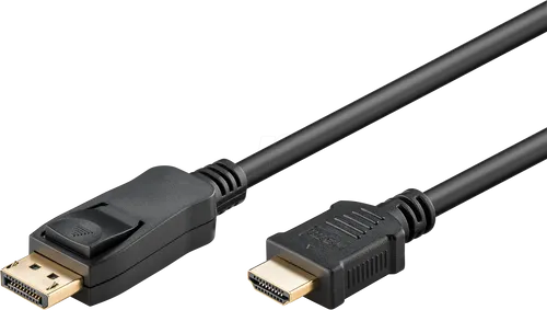 GOOBAY 64842 - DP 1.2 auf HDMI 2.0 A Stecker, 4K@60Hz, 2 m