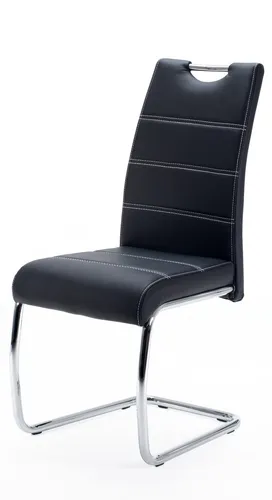 Hela Tische 4er Set Esszimmerstuhl Freischwinger Flora in schwarz von Hela