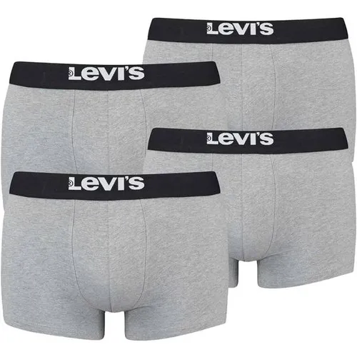 Levi's® Herren Boxershorts 4er Pack in Grau (XL) - Bequeme und figurbetonte Boxershorts aus Baumwolle-Elasthan-Mischung für optimalen Tragekomfort. Ideal für den täglichen Einsatz, pflegeleicht und stilvoll.