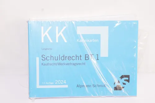 KK Karteikarten Schuldrecht BT 1 Kaufrecht Werkvertragsrecht Alpmann Schmidt