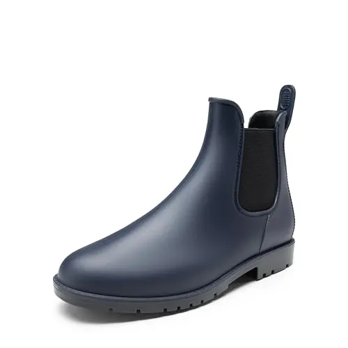 DREAM PAIRS Herren Gummistiefel Chelsea Boots - Herren-Stiefel, wasserfest und bequem mit rutschfester Sohle für sicheres Gehen auf nassen Oberflächen.
