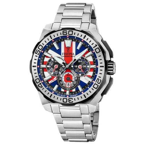 Festina Chrono Bike 2025 Uk Limited Edition 45,5 mm Uhr - Armbanduhren für Herren, Limited Edition mit Chronograph, Datumsanzeige und Saphirglas – perfekt für Sport und Alltag.