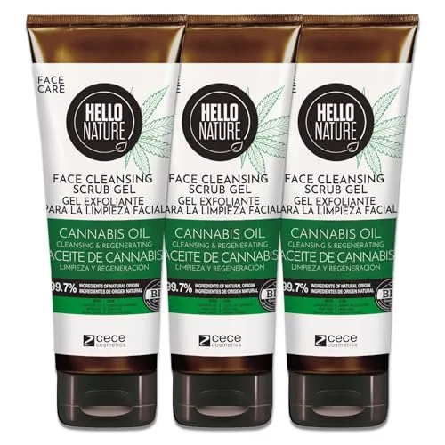 P-Beauty 3X Gesichtspeeling mit Bio-Hanfsamenöl, veganes Peeling Gel für glatte & verfeinerte Haut - natürliche Gesichtsreinigung, Gesichtspflege gegen Unreinheiten, abgestorbene Zellen & Talg (125ml)