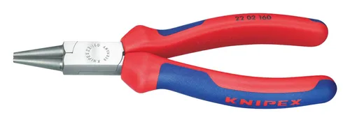 Knipex Rundzange poliert 160 mm mit Mehrkomponenten-Griff - 22 02 160