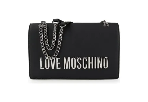 Love Moschino Handtasche Bold Love - Schwarz - Stylische Handtasche aus Kunstleder mit Kettendetails und auffälligem Print, perfekt für einen individuellen Look und jedes Outfit.