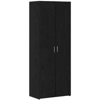 vidaXL Highboard Schwarz Eiche 70x42.5x185 cm - Hochwertiges Highboard aus Holzwerkstoff, ideal für Wohnzimmer oder Esszimmer mit 5 Regalen und 2 Türen für optimalen Stauraum und elegantes Design.