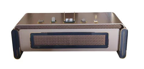 Luxus Chefschreibtisch 240cm - Schreibtisch & Computermöbel, moderner Stil mit 3 Schubladen, ideal für eine elegante Büroeinrichtung.