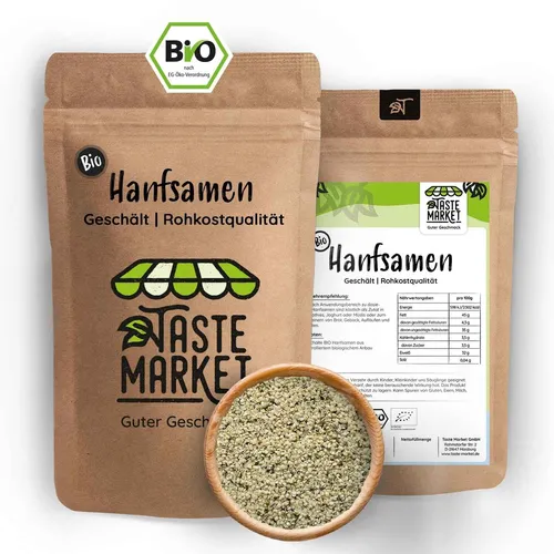 BIO Hanfsamen | Geschält | Hanf | Superfood | Natürliche Eiweißquelle 5 kg