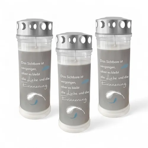 Grablicht  'Das Sichtbare ist vergangen'