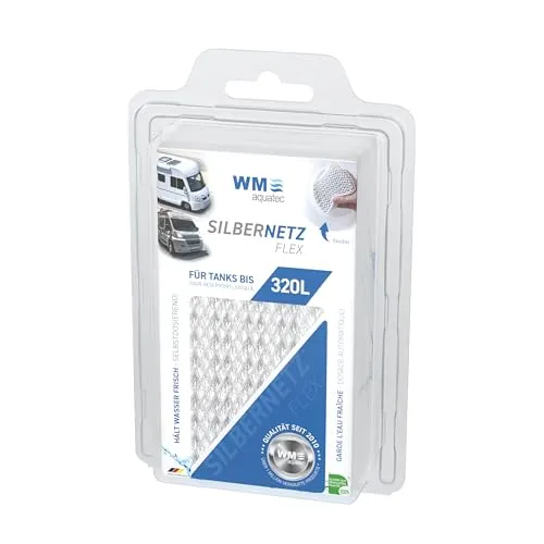Produktbild WM aquatec Silbernetz Flex STSN-200 | Wasserkonservierung für Tanks bis 320 L | konserviert 15000L Wasser durch automatische Dosierung von reinen Silberionen | Made in Germany