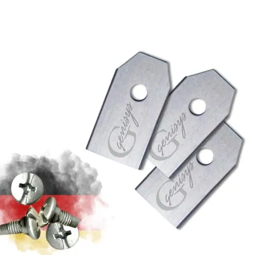 Genisys Ersatz Messer kompatibel mit Redkey MGC Mähroboter Klingen - LongLife Edelstahl - bruchsicher [DIN EN 50636 geprüft], Stück:18