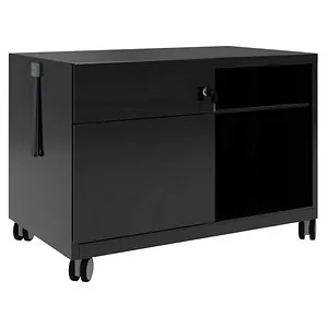 BISLEY Note™ Caddy Rollcontainer schwarz mit 2 Auszügen - Rollcontainer mit 2 Auszügen, mobil auf leichtgängigen Rollen und ausgestattet mit einer Feststellbremse für Sicherheit. Ideal für die flexible Aufbewahrung von Büro-Utensilien.