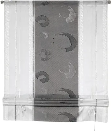 Bändchen-Raffrollo anthrazit-weiß 90x135cm - Rollos mit edler, halbtransparenter Stoffstruktur und leicht glänzender Oberfläche, ideal für stilvolle Fensterdekoration. Einfach zu montieren und waschbar bei 30°C.