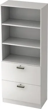 HAMMERBACHER Regalschrank Savona, V7300/W/E/SG - Praktischer Büroschrank - Büromöbel: HAMMERBACHER Regalschrank Savona vereint Regal und Schrank in einem, bietet viel Stauraum mit höhenverstellbaren Fachböden und schützt Ihre Unterlagen durch Abschließbarkeit.