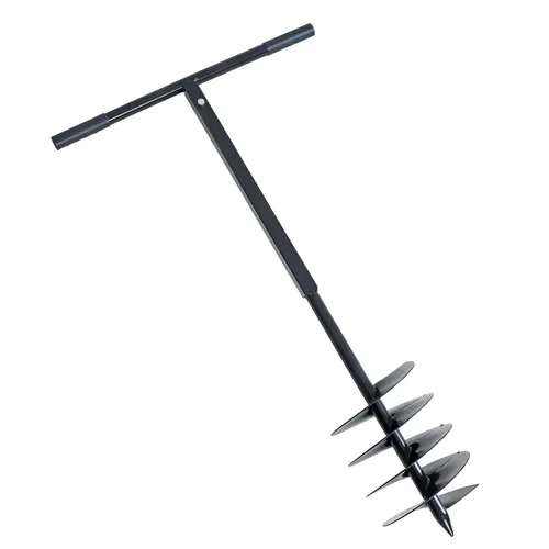 ESTEXO Handbohrer 200 mm - Erdbohrer für präzise Pflanzlöcher - Handerdbohrer mit breitem T-Griff für optimale Kraftübertragung; ideal für die Pflanzung größerer Gewächse und Zaunbau, aus robustem Stahl gefertigt.