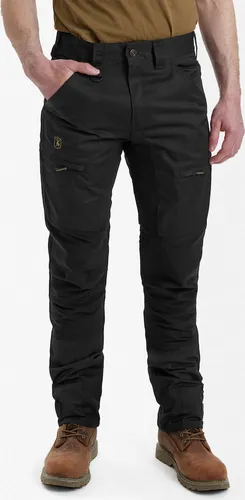 Deerhunter Rogaland Stretchhose Kontrast schwarz - Wanderhose mit elastischem Bund, ideal für Outdoor-Aktivitäten, ausgestattet mit mehreren praktischen Taschen für optimale Funktionalität.