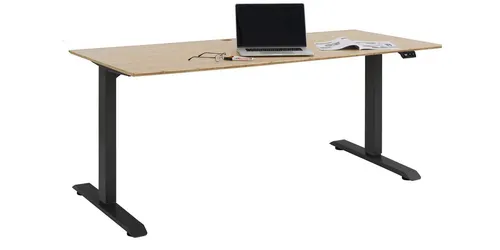 Maja Möbel Höhenverstellbarer Schreibtisch Anthrazit mit Bambusplatte - Ergonomischer Höhenverstellbarer Schreibtisch in Anthrazit mit natürlicher Bambusplatte. Flexibel zwischen Sitzen und Stehen wechseln – ideal für modernes Arbeiten. Mit Memoryfunktion für individuelle Höheneinstellungen.