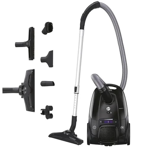 Hoover Telios Bodenstaubsauger - Ultra leise und vielseitig - Bodenstaubsauger mit 3,5L Beutel, ideal für alle Bodenarten. Mit nur 69 dBA saugen Sie geräuschlos, während der 9,6m Arbeitsradius ununterbrochenes Saugen ermöglicht.