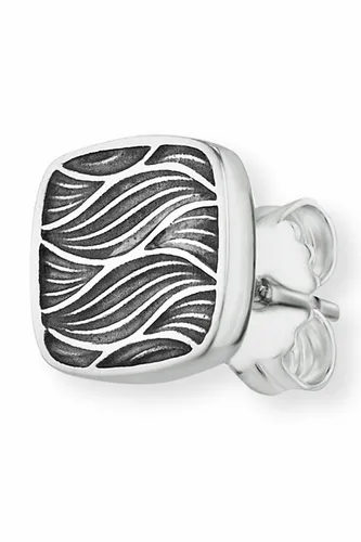 cai Herren Single-Ohrstecker 925/- Sterling Silber, 0,9cm Matt/Glanz - Ohrringe für Herren aus echtem Silber 925, mit geschwärzter Oberfläche für einen modernen Look. Angenehmer Tragekomfort und inklusive Etui - das perfekte Geschenk für Männer.