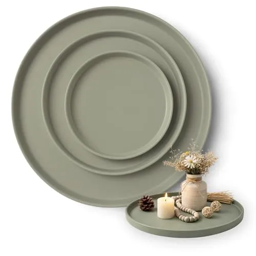 Deko Tablett 3er Set – Rund & Vielseitig von Livlig53