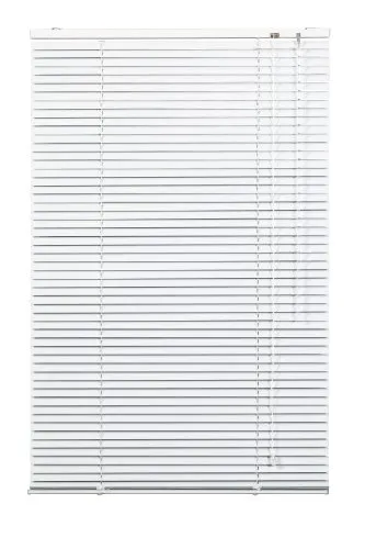 Lichtblick Aluminium Jalousie, Alu-Jalousie mit Klemmträgern und Wandmontageclips für Fenster und Türen Weiß, 45 cm x 130 cm (B x L)