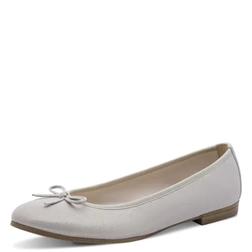 Tamaris Damen Ballerina flach, metallic, 39 EU in silber von Tamaris