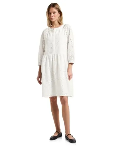Street One Damen A144349 Kleid, Off White, Größe 46 in weiß von Street One