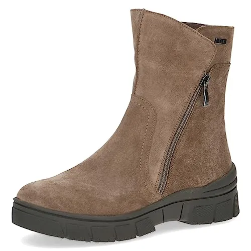 CAPRICE Damen Winterstiefel aus Leder, Wasserabweisend, Braun (Mud Suede), 38 EU - Wanderschuhe mit Tex-Funktion für Wasser- und Kälteabwehr, ideal für kalte Wintertage. Hochwertiges Leder und G-Weite bieten optimalen Tragekomfort.