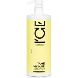 ICE Professional Tame My Hair Shampoo 1000 ml - Shampoo für lockiges Haar, das Frizz zähmt und Locken definiert. Professionelle Pflege mit 6 hochwertigen Ölen für intensive Feuchtigkeit und Geschmeidigkeit. Ideal für den täglichen Gebrauch.