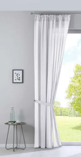 Transparent Gardine »Nizza« Halbvoile  Store Tunneldurchzug HxB 254x135 cm Weiß