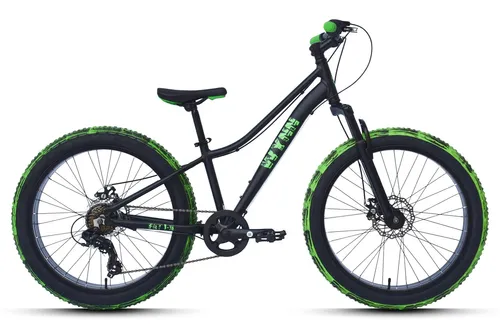 WYNN Fatbike 24 Zoll FAT1.0 schwarz-grün