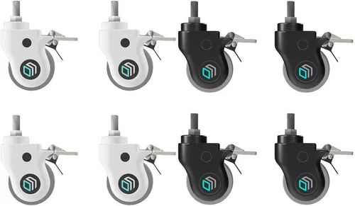 ONKRON TV-Ständer AWL75 mit Lenkrollen (4er Set) - TV-Standfüße mit robusten 75 mm Rädern, ideal für mobile Geräte und Anwendungen im Innen- und Außenbereich, wetterfest und temperaturbeständig von -20°C bis +60°C.