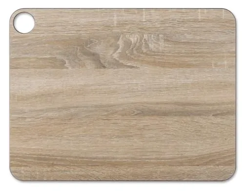 Arcos Schneidbrett - 42,7 x 32,7 cm, braun - Schneidebrett aus Harz und Zellulose Fiber, spülmaschinengeeignet und mit Saftkanal für müheloses Arbeiten in der Küche.