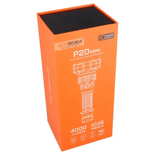 AceBeam P20 Mini – Taktische LED-Taschenlampe mit 4.000 Lumen und 1.035 m Reichweite