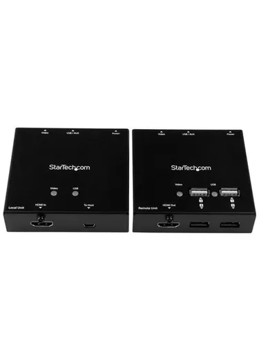 StarTech.com HDMI über Cat6 Extender mit 4 Port USB - HiFi-Kabel für kristallklare Bildqualität bis 1080p, ermöglicht die Erweiterung von HDMI und USB-Geräten bis 50 m, ideal für professionelle Installationen.