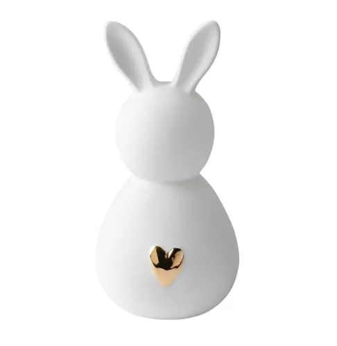Räder Porzellanhase groß mit goldenem Herz von Räder