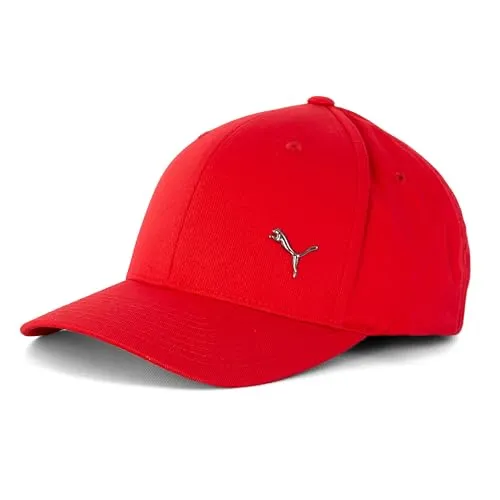 PUMA Unisex Metal Cat Flexfit Cap - Baseballkappe in Rot (S-M) - Hochwertige Flexfit Baseballkappe mit PUMA Logo, ideal für Sport und Freizeit, aus atmungsaktivem Material für optimalen Tragekomfort.