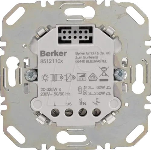 Berker Universal-Schalteinsatz 85121100 - 1fach Bewegungsmelder, vielseitig einsetzbar und ideal für effiziente Lichtsteuerung