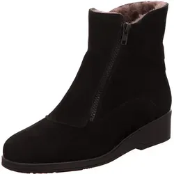 Semler Komfort Stiefeletten Sella Damen 333737343837 Schwarz 42 EU - Wanderschuhe für Damen, aus weichem Kalbvelourleder, mit Lammfell gefüttert und anatomischem Wechselfußbett für höchsten Komfort in der kalten Jahreszeit.
