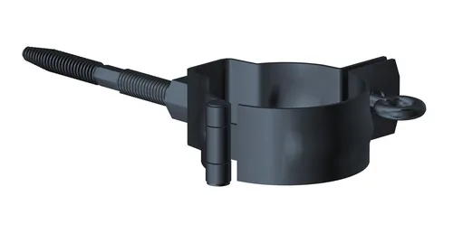 Fallrohrschelle Anthrazit für Fallrohre Alu Anthr. DN 100mm mit Stockschraube