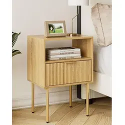 Eiche Nachttisch mit Schublade – Modern und Funktional