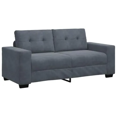 vidaXL Zweisitzer-Sofa Dunkelgrau 140 cm aus Samt von vidaXL