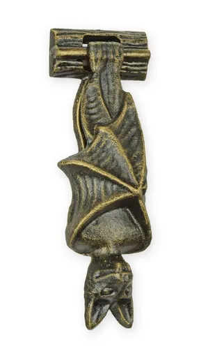Aubaho Dekoobjekt Türklopfer Fledermäuse aus Gusseisen - Hochwertiges Paar Türklopfer aus Gusseisen in Fledermausform. Ideal für einen stilvollen Eingangsbereich, vereint Funktionalität mit einem nostalgischen Design. Perfekt für Vintage-Liebhaber, die Akzente setzen möchten.