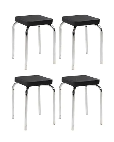 HAKU Sitzhocker Stapelhocker PIK, 4er Set in Schwarz in schwarz von home4you