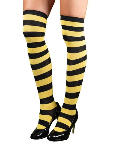 Das Kostümland Kostüm Overknees Kniestrümpfe 'Ringelstrümpfe' - 414032