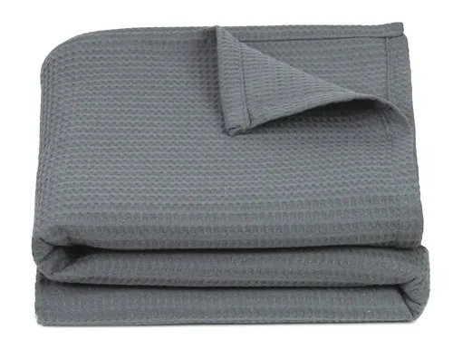 ZOLLNER Wohndecke 150 x 200 cm, grau - Bettdecken aus 100% Baumwolle, atmungsaktiv und pflegeleicht, ideal für gemütliche Abende und sorgt für optimalen Schlafkomfort.